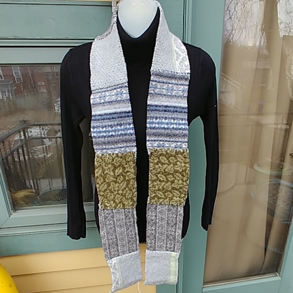 ⭐2 for $50⭐ Upcycled Felted Wool Sweater Scarf